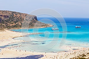 Beautiful beach in Balos Lagoon, Crete