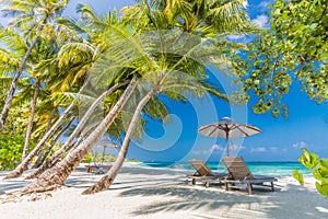 Beautiful beach banner for summer vacation and holiday background concept