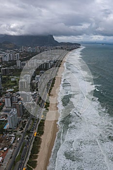 Beautiful beach of Barra da Tijuca, Rio de Janeiro Brazil