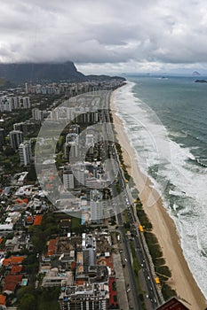 Beautiful beach of Barra da Tijuca, Rio de Janeiro Brazil