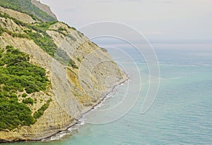 Beautiful beach bay coast of the sea with rocks