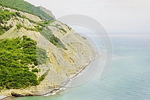 Beautiful beach bay coast of the sea with rocks