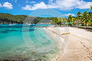 Beautiful beach of Bequia, St Vincent and the Grenadines.