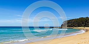 beautiful beach with blue sky in New South Wales Australia