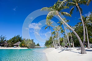 Beautiful beach on Bora Bora