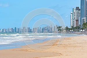 Beautiful beach of the brazilian northeast, Boa Viagem in Recife photo