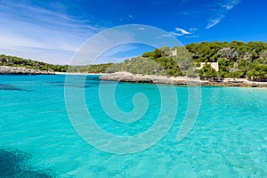 Beautiful Beach of Cala S'Amarador at Mondrago - Natural Park on Majorca Spain, Balearic Islands, Mediterranean Sea, Europe