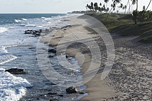 Beautiful beach in CamaÃ§ari coast of Bahia