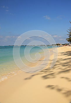 Beautiful beach in the Caribbean island of Grand Caymans