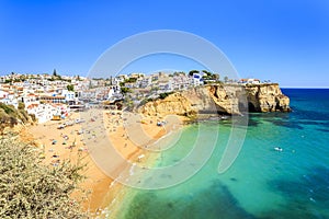 Beautiful beach in Carvoeiro, Algarve, Portugal