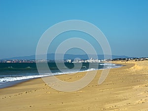 Beautiful beach close to the city of Faro