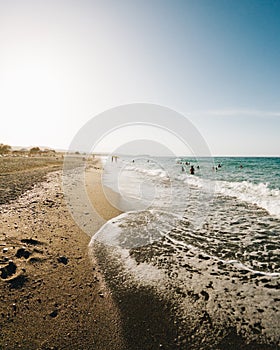 Beautiful beach in Crete, Greece in Europe