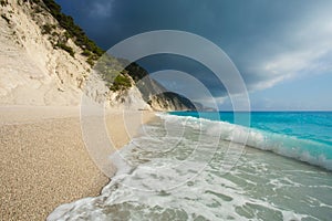 The beautiful beach of Egremni (Lefkada)
