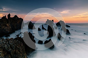 Beautiful Beach Exotic Rock and Beautiful Sky