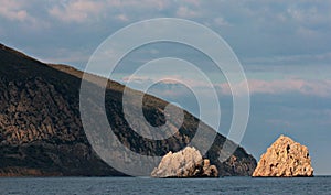 Beautiful beach of Gurzuf, Crimea, Black Sea