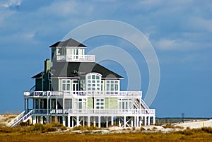 Beautiful Beach House on Shore photo