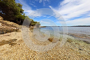 Beautiful beach in Hyeres France photo