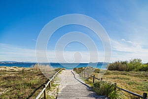 Beautiful beach in Isla de Ons photo