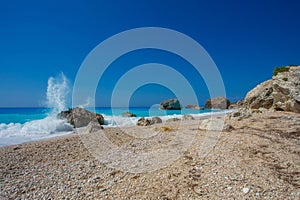 The beautiful beach of Kalamitsi (Lefkada)