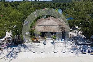 Beautiful beach on Koh Rong island in Cambodia.