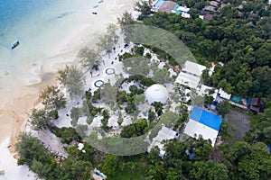 Beautiful beach on Koh Rong island in Cambodia.