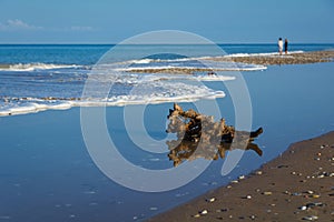 Beautiful beach at Kyparissia, western Peloponnese, Greece.