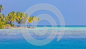 Beautiful beach landscape. Summer holiday and vacation concept. Inspirational tropical beach. Beach background banner