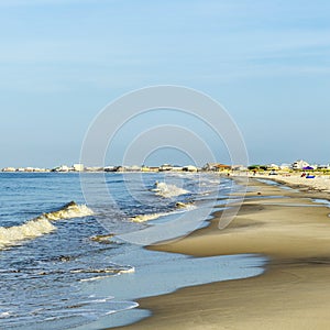 Beautiful beach in late afternoon