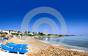 Beautiful beach of the north coast of Crete,Greece