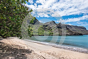 Beautiful beach on Nuku Hiva Island, French Polynesia. photo