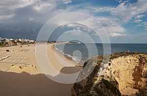 Beautiful beach Praia da Rocha in spring. Algarve coastline, Portugal