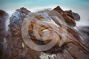 Beautiful beach with rocks