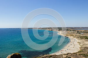 The beautiful beach of Sardinia in a calm day