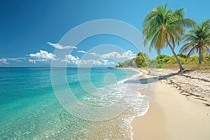 A beautiful beach scene in Juan Dolio, showcasing its tranquil waters
