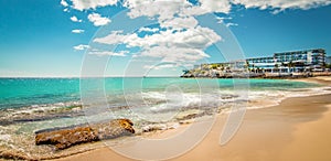 Beautiful beach in St Maarten, Caribbean.