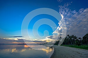 beautiful beach sunrise