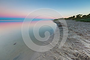 Beautiful beach before sunrise.