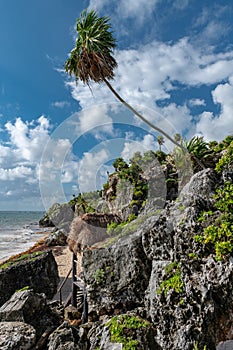 Beautiful beach in Tulum Mexico