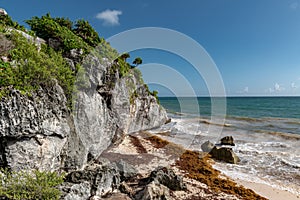 Beautiful beach in Tulum Mexico