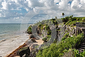 Beautiful beach in Tulum Mexico