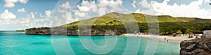 Beautiful beach with turquoise waters in the Caribbean