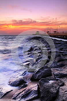 Beautiful Beach at Twilight