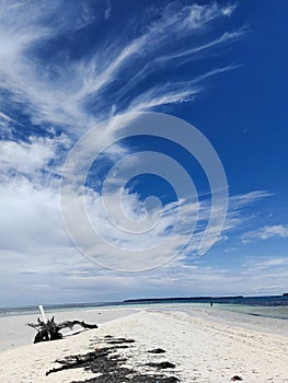 beautiful beach on an uninhabited island