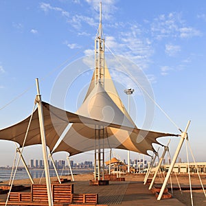 Beautiful beach in winter