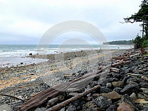 The beautiful beaches along the east coast of Haida Gwaii outside of Skidegate,