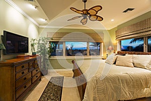 Beautiful Bedroom Interior in New Luxury Home,