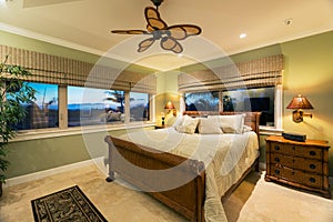 Beautiful Bedroom Interior in New Luxury Home,