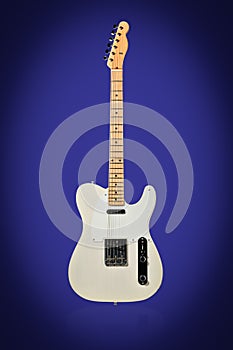 Beautiful beige electric guitar