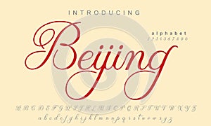 Beautiful Beijing Typeface ABC: Premium Calligraphic Lettering