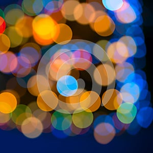 Beautiful big abstract xmas circular lights bokeh background,